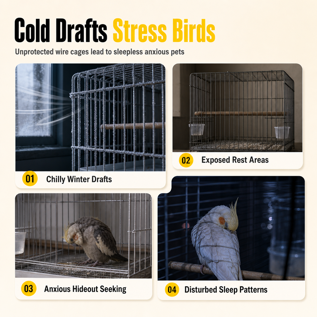 🐦Hanging Warm Cotton Bird Nest Hammock Egg Shaped Cage Bed