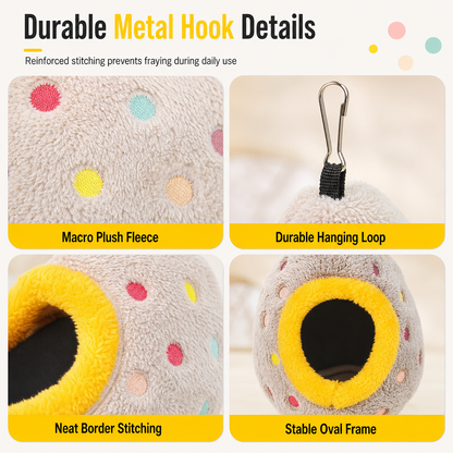 🐦Hanging Warm Cotton Bird Nest Hammock Egg Shaped Cage Bed