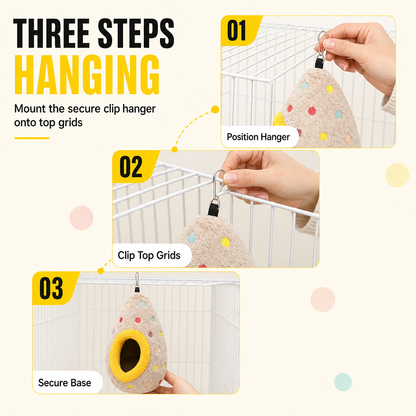 🐦Hanging Warm Cotton Bird Nest Hammock Egg Shaped Cage Bed