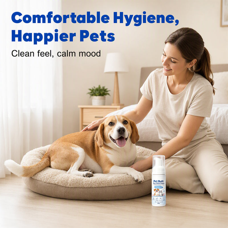 🔥No-Rinse Pet Butt Dry Clean Foam for Dogs & Cats