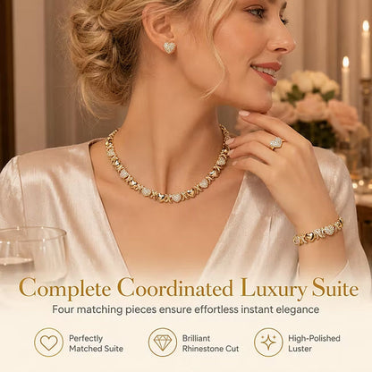 Classic Heart Shape Jewelry 4-Piece Set📿💍💖